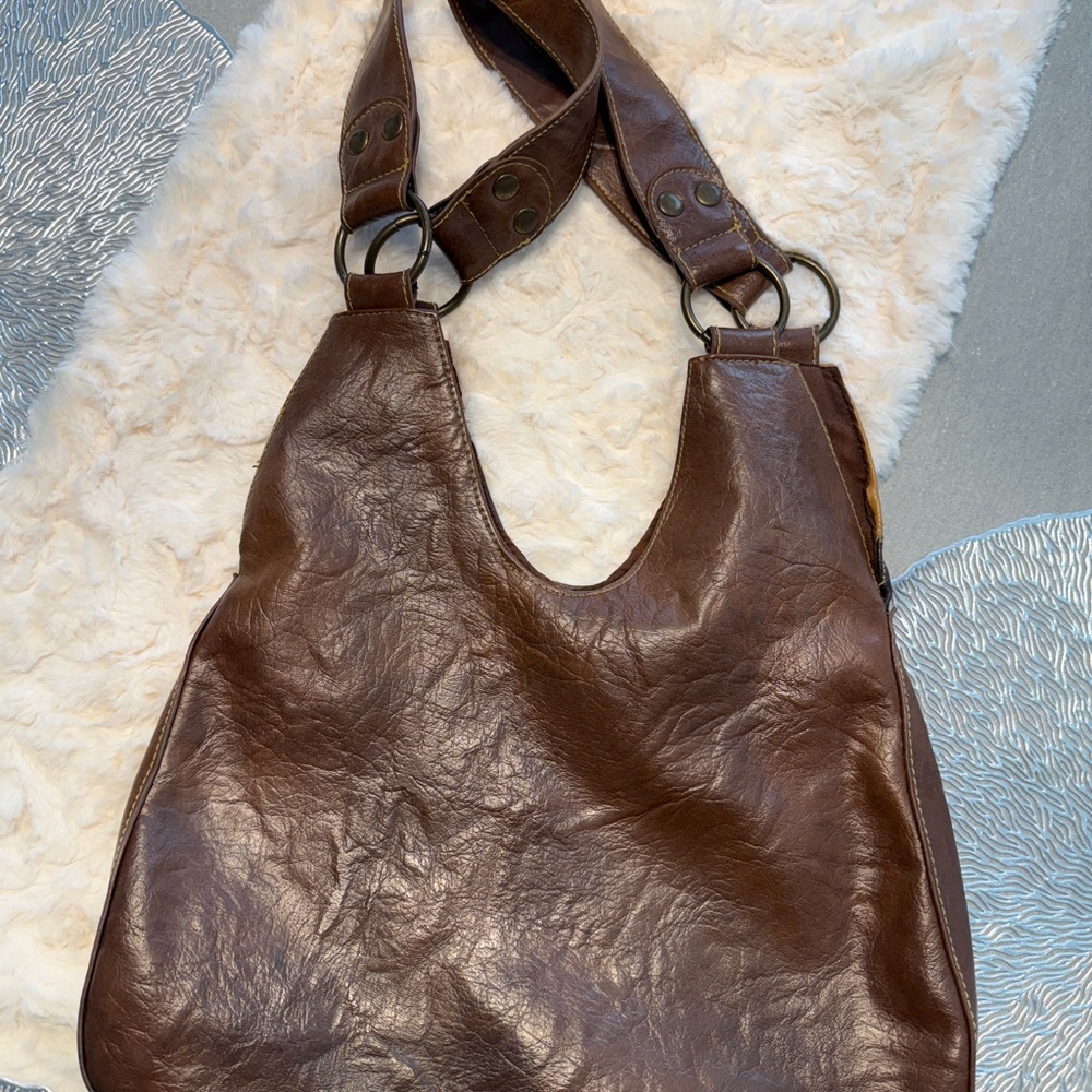 Multicolor Patchwork Leather Tote Bag - image 6